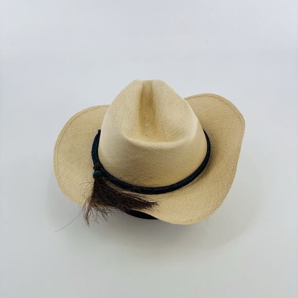Optimo Hatworks Hats Arizona Cowboy Hat Straw Beaver Rope Western Size 7 1/4 Tan - Picture 3 of 8